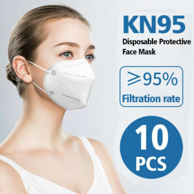 100 PACK KN95 Protective 5 Layers Face Mask BFE 95% PM2.5 Disposable