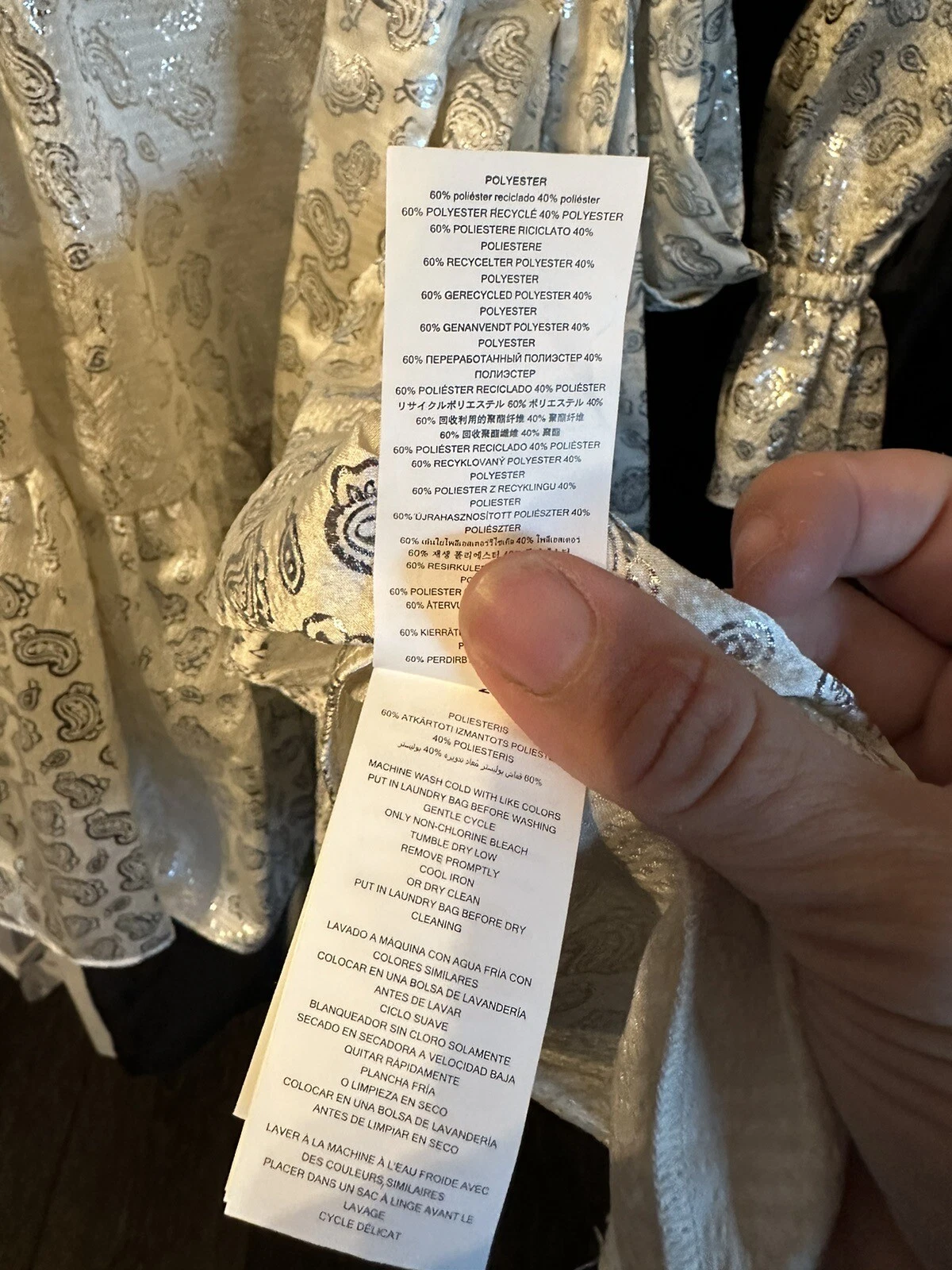 Abito a più livelli Michael Kors donna stampa paisley lamina collo a V taglia M