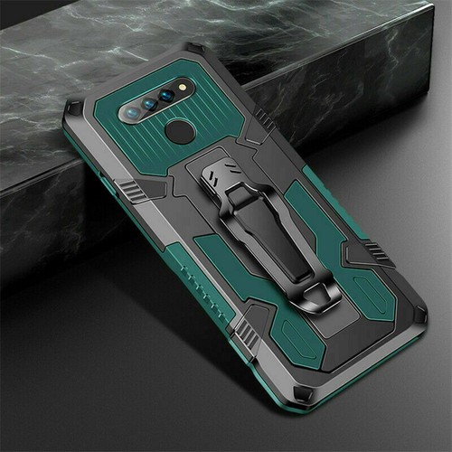 For LG K31 Rebel Phone Case Shockproof Rugged Back Stand Cover With Belt Clip - Picture 17 of 18