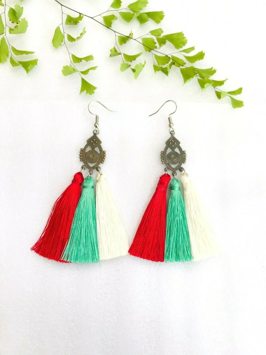 Tassel earrings hotsell with saree