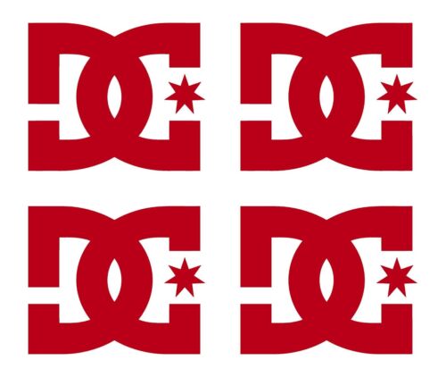 DC SHOES Logo Vinyl Decal Laptop Car Window small set of 4 small Stickers - Picture 3 of 11