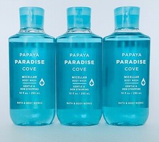 3 BATH  BODY WORKS PAPAYA PARADISE COVE MICELLAR BODY WASH 10oz 295ml NEW