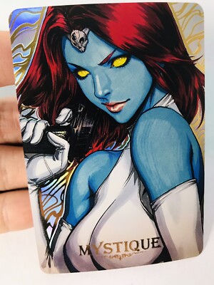 Marvel DC X-MEN Avengers Mystique Role Model Character Mint Holo Foil Card CCG
