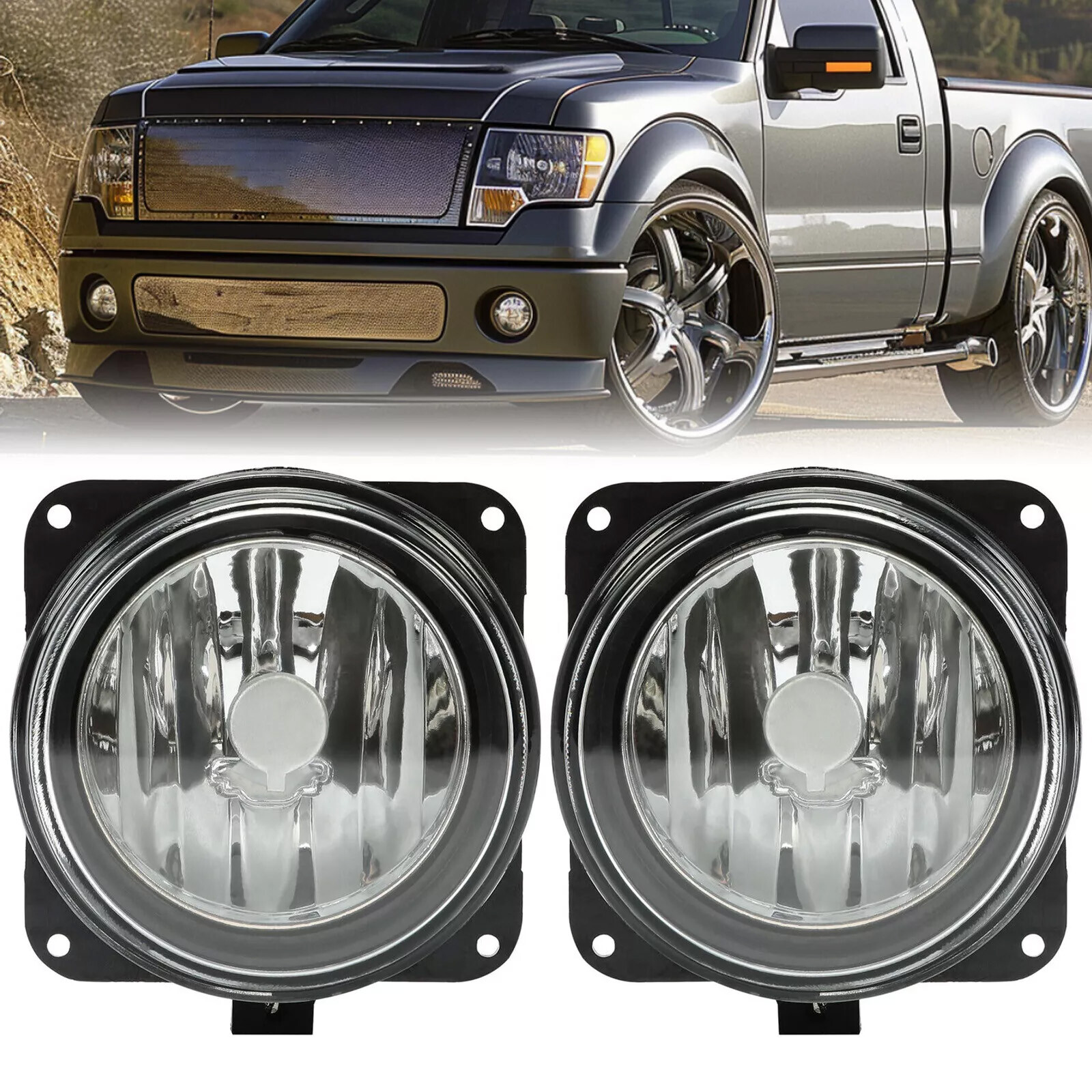 2Pcs Fog Lights Lamp LH RH Side For 00-04 Ford F-150 F150 Harley Davidson