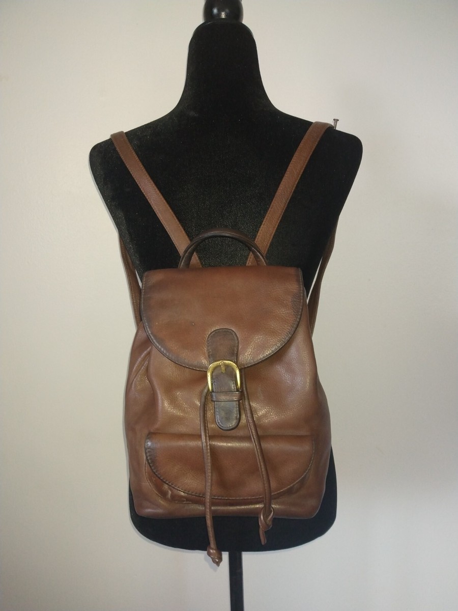 A.GIANNETTI Vintage Leather Daypack/Backpack Brown Medium | eBay