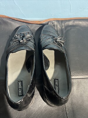 Men’s Dress Shoes Stacy Adam’s Genuine Snake Leather Black Tassel Loafers  11W Stacy Adams Genuine Snake Leather Loafers Tassel Snakeskin  main image 3