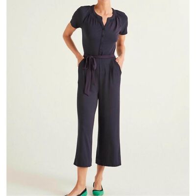 BODEN Edith Jersey Jumpsuit Navy Blue Women's Size 4R