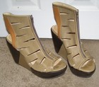SEXY sz 8 FarylRobin Leather Wood Platform shoes from Anthropologie Zip front — photo 6