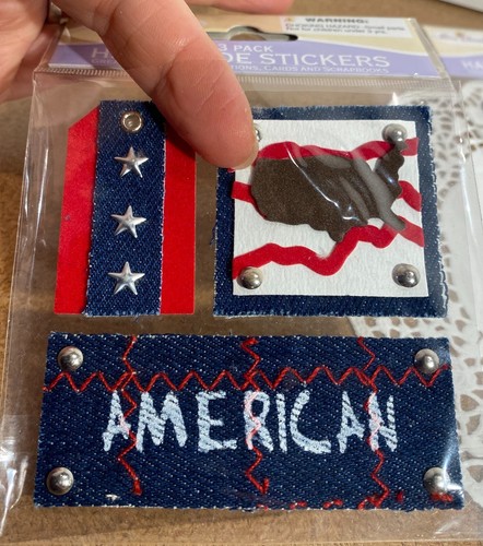Lot 0f 6 Miss Elizabeth's American Patriotic Stickers (NEW) Plus Bonus pom poms - Picture 9 of 13