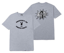 Huf Worldwide Skateboard Shirt T-Shirt Maglietta Playboy Photo Dept Heather Grigio in L