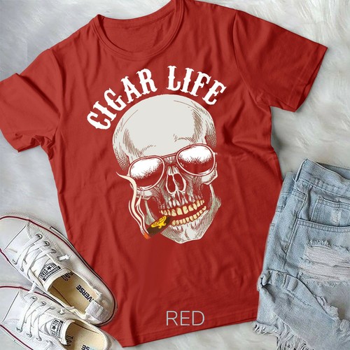 Impresionante Camiseta Calavera Cigar Vida Tabaco Cigarros Fumador - Imagen 8 de 11