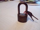 Vintage Brass U.S.S. ( US Steel ) Pad Lock W/ Keys — photo 2