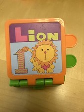 Evenflo Used Exersaucer Circus Replacement Part Lion Tiger Bear Monkey flip book