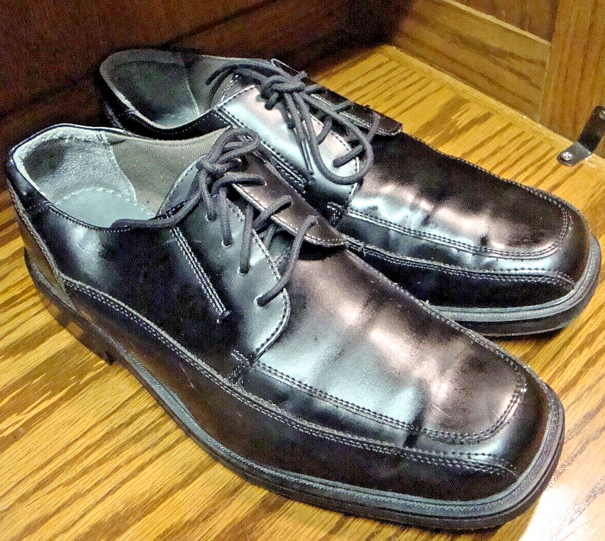 SAOLA George SCARPE Uomo Tg 13 Comfort Nero~Eux Pelle Oxford Abito Lacci 243
