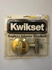 KWIKSET brass keyless interior 1" deadbolt NEW 663