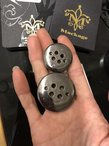 Mackage Isa Black Replacement Buttons - Picture 2 of 5