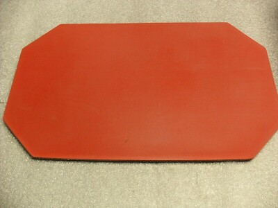Silicone Rubber pads red 1/8'' thick, Commercial Grade, High Temp. 10-3/4'' long