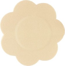 Braza Disposable Petal Tops Adhesive Nipple Covers - 15 Pair - Beige