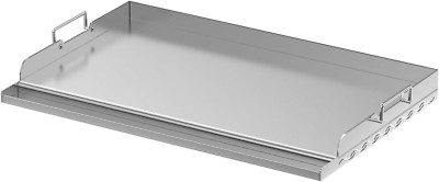 25'' Stainless Steel Griddle for BBQ & Outdoor Cooking with Foldable Handles