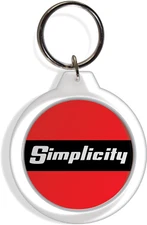Simplicity Logo Garden Farm Tractor keychain keyring yard lawn mower part holder