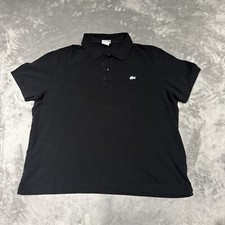 Lacoste Sport Polo Shirt Mens 7 2XL Black Short Sleeve Croc Golf Pique Preppy