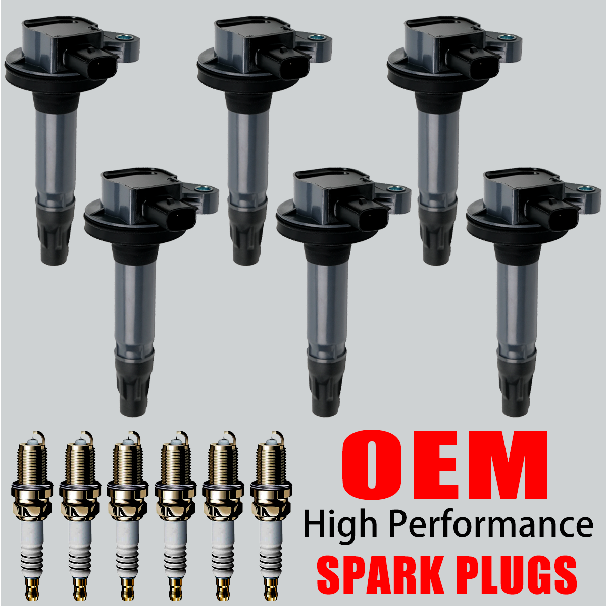 High-Performance 6X OEM Ignition Coil & Iridium Spark Plugs for Ford F-150 Transit 150 250 UF553