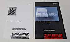 Super Nintendo Instruction manual with Consumer Info Booklet High Grade NM