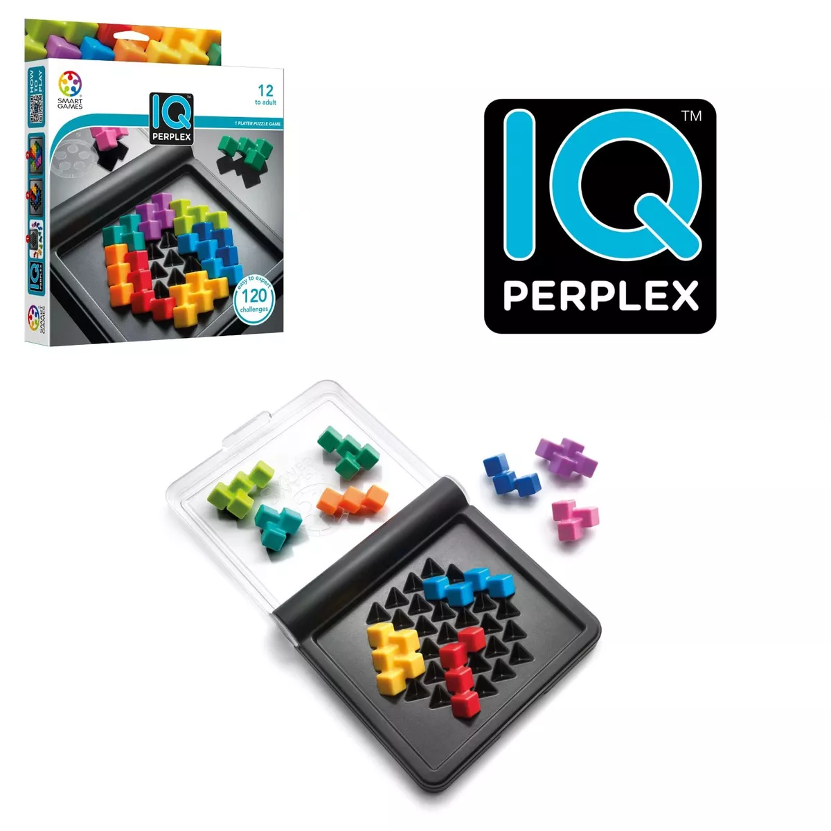 SmartGames IQ Perplex Travel Puzzle Game with 120 Challenges for