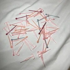 Vintage 55 Plastic Picks for Hair Rollers Curlers Pink