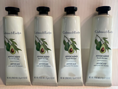 4x Crabtree Evelyn AVOCADO Hand Therapy Cream Lotion Lot x 4 NEW Purse Sz  