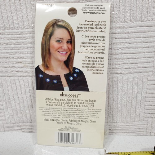 Laliberi Grey Black Silver Iron On Gems Clothing Embellishments 36 pcs