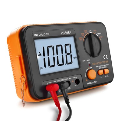 Digital Insulation Resistance Tester Megohmmeter Ohm Meter Yfvc60b+ Voltage Test