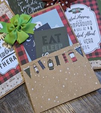 Camping junk journal kit, DIY kit, planner, scrapbooking kit, paper craft