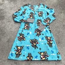 Disney Bambi Thumper Pajama Dress Girls Blue Long Sleeve Graphic  Sleepwear