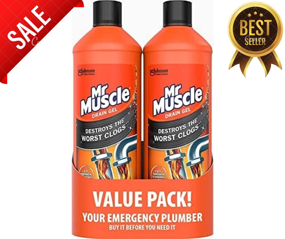 Mr Muscle Gel Drain Unblocker 2 x 1 Litre Best Product Uk