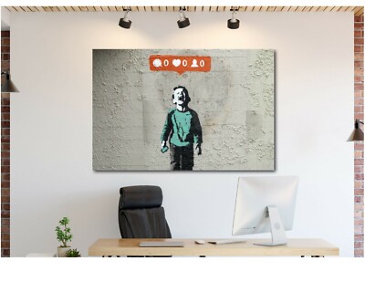 Banksy - Nobody Likes Me - Canvas Wall Art Print