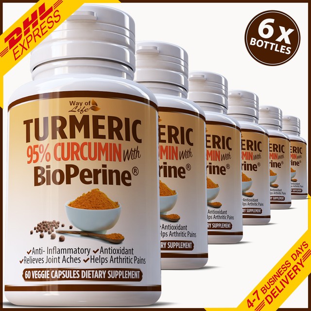 6 TURMERIC BLACK PEPPER EXTRACT CURCUMIN 95 TUMERIC ANTIOXIDANT