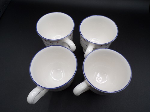 4 Sango Country Borders Footed Cup & Saucer Sets #3125 Folk Art Floral K24 - Picture 4 of 12