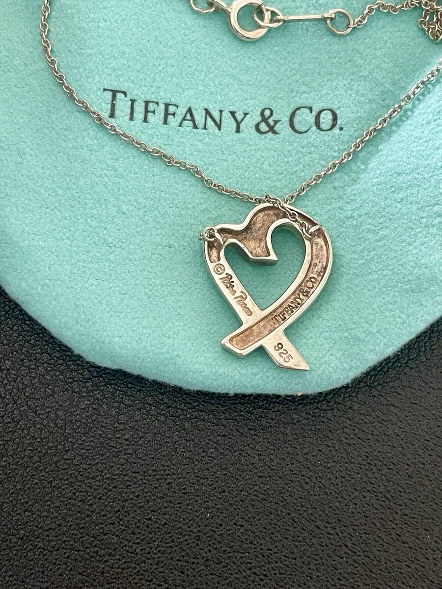 Authentic 925 Silver TIFFANY & Co. Paloma Picasso Loving Authentic 925 Silver TIFFANY & Co. Paloma Picasso Loving