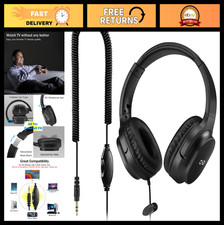 18Ft Extra Long Cord Headphones for TV  PC  Over Ear Stereo with Volume Contro