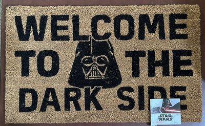Disney Star Wars Darth Vader Welcome to the Dark Side Doormat NWT 30 in x18 in