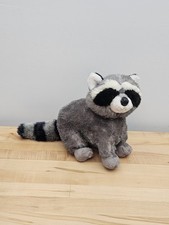 Aurora World Raccoon Plushie Stuffed Animal 9 inch Masked Bandit Gray Striped