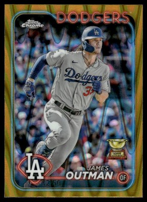 2024 Topps Chrome #68 James Outman Gold Wave Refractors #/50