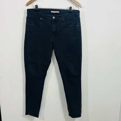 Levi's 721 High Rise Skinny Black Jeans Size 32 Classic Streetwear Comfy Stretch