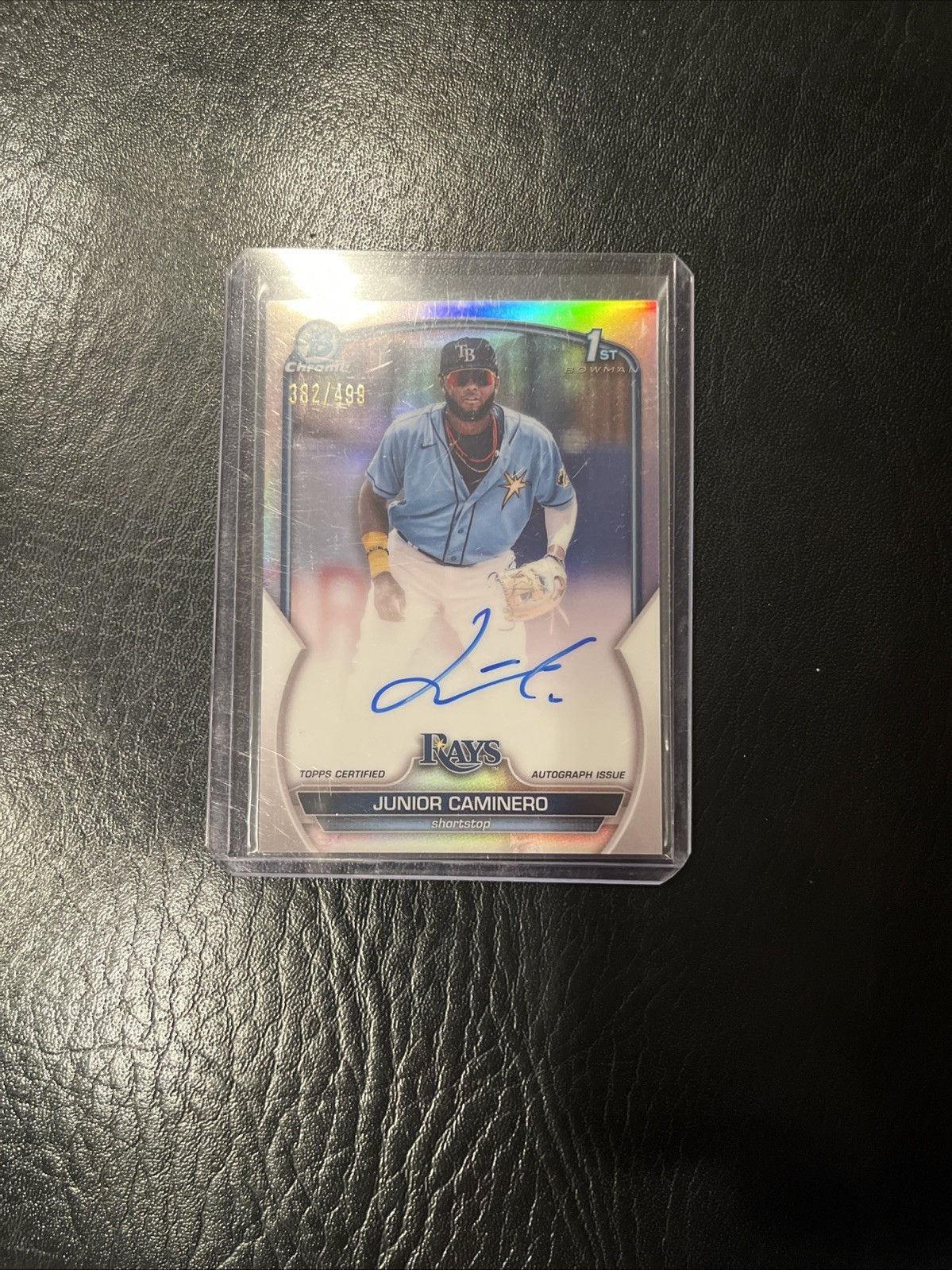2023 Bowman Junior Caminero Chrome Prospect Auto Refractor /499 #CPA-JCR
