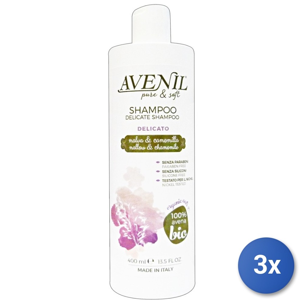 3X Avenil Shampoo 400 ML. Delicate Milk/Oat