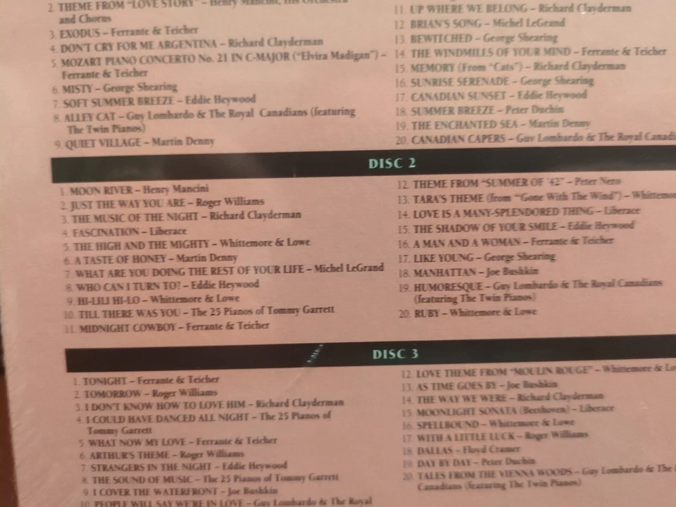 Enchanted Piano Classics 3 CD Box Set Easy Listening Romantic Instrumental 1993 - Image 4 of 4