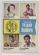 1974-75 Topps John Havlicek Jo Jo White Dave Cowens #82 HOF 0k0