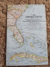 National Geographic Map The United States 1961