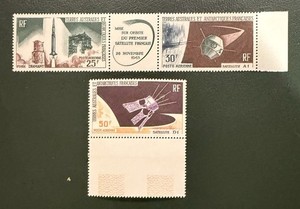 Terres Australes Et Antarctiques Francaise Stamps MNH Space Satellites A 1 & D 1